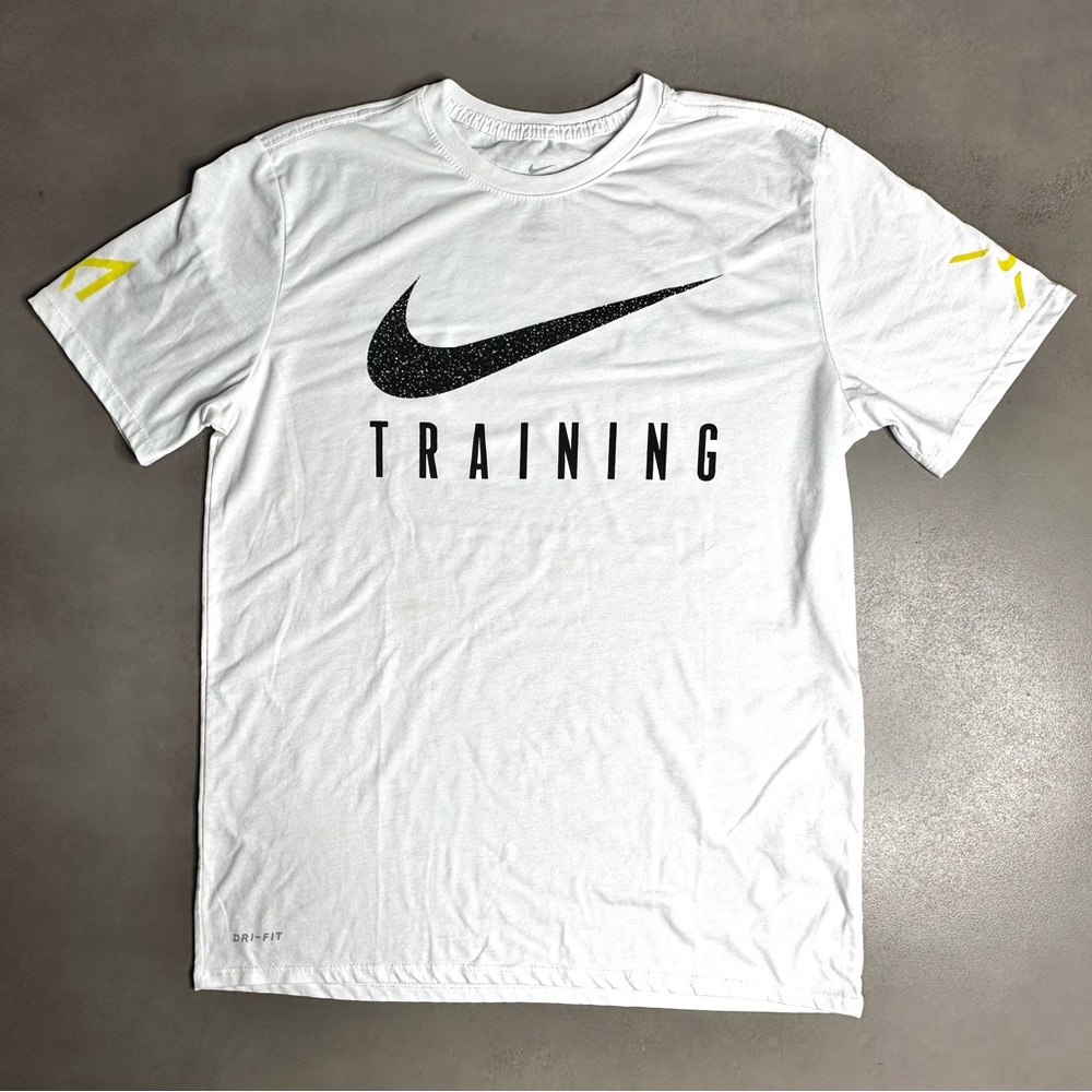 Nike The Nike Tee Dri-Fit White Training Logo T-shirt - LRG